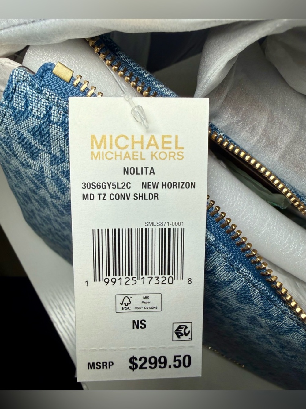 Michael Kors Blue Denim Nolita - Picture 4 of 15